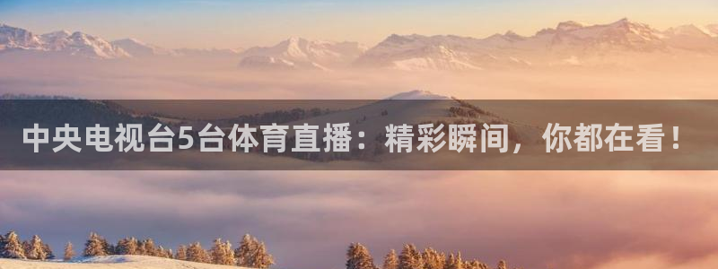中央电视台5台体育直播：精彩瞬间，你都在看！